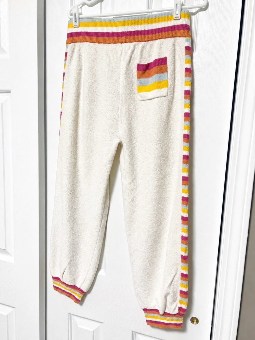 LoveShackFancy Barnett towel Pants Malibu Sunset Striped Terry M - Picture 2 of 4